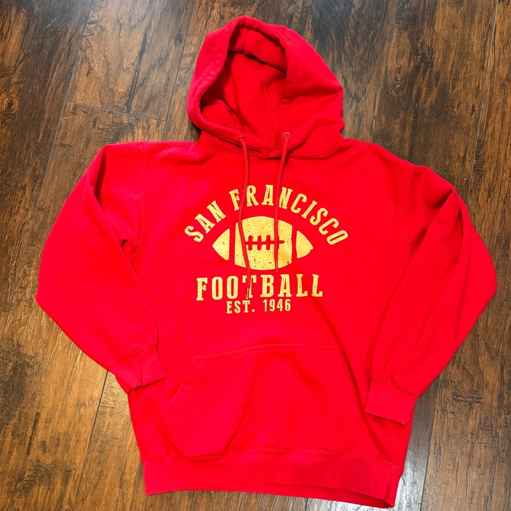 San Francisco Football Hoodie 49ers Classic Adult‎ Unisex Medium Red NFL